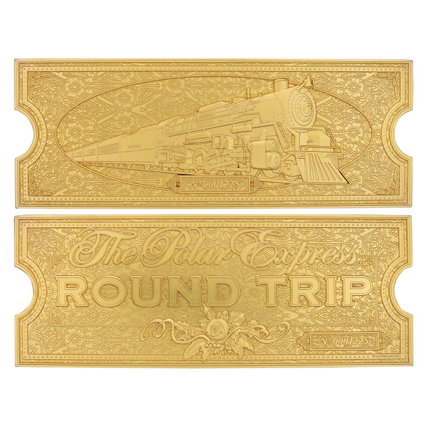 The Polar Express 24k Gold Plated Train Ticket