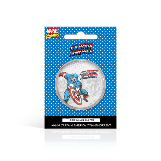 Marvel Limited Edition .999 Silver Plated Captain America Collectible Coin