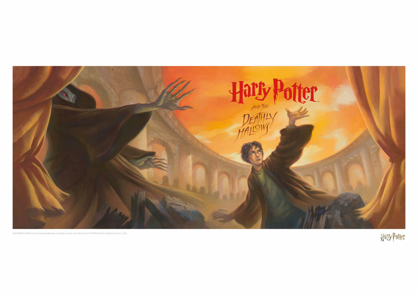 Harry Potter & the Deathly Hallows Book Cover Artwork Limited Edition Art Print