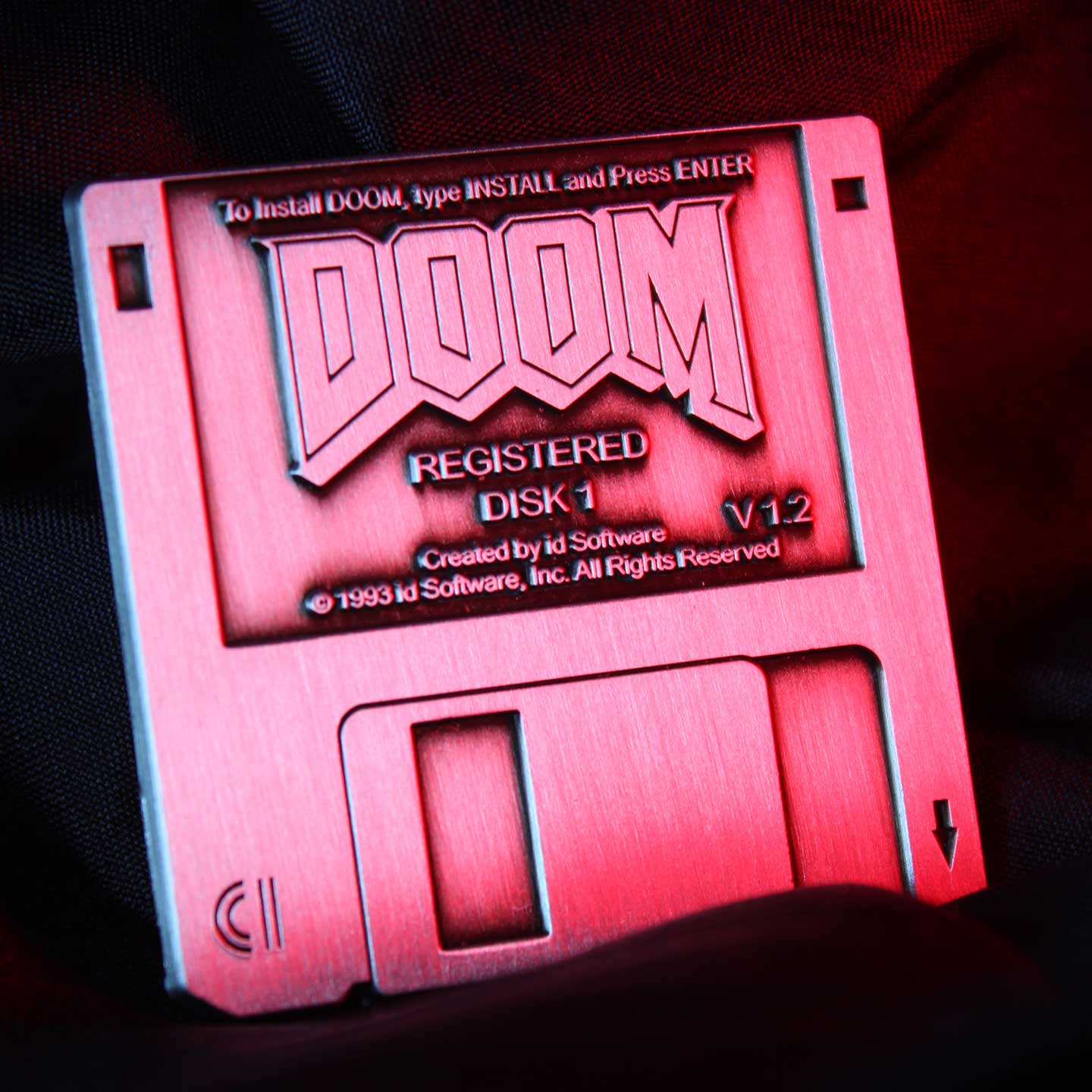 DOOM Floppy Disk Limited Edition Pin Badge