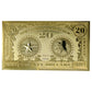 Fallout New Vegas Limited Edition 24k Gold Plated Replica NCR $20 Bill