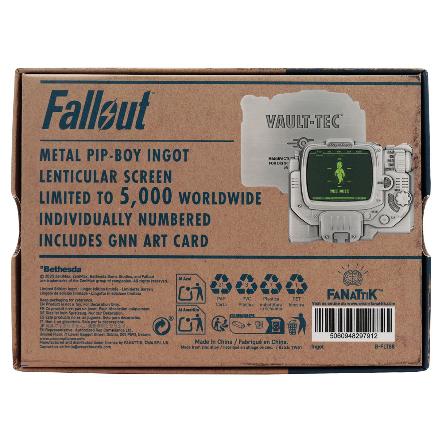 Fallout Pip-Boy Limited Edition Lenticular Ingot