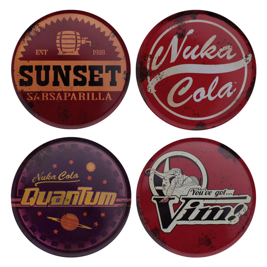 Fallout Set of 4 Metal Drinks Coasters