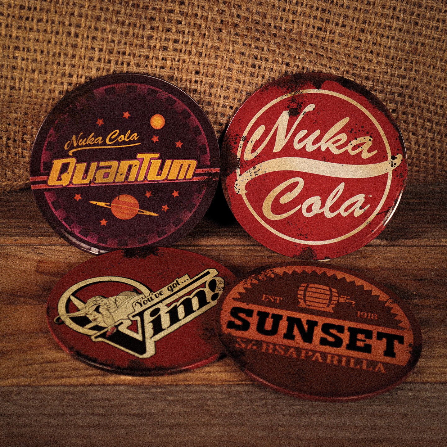 Fallout Set of 4 Metal Drinks Coasters