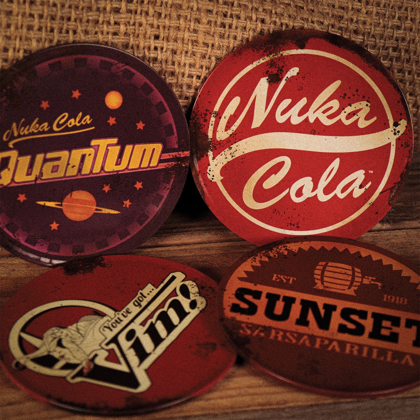 Fallout Set of 4 Metal Drinks Coasters