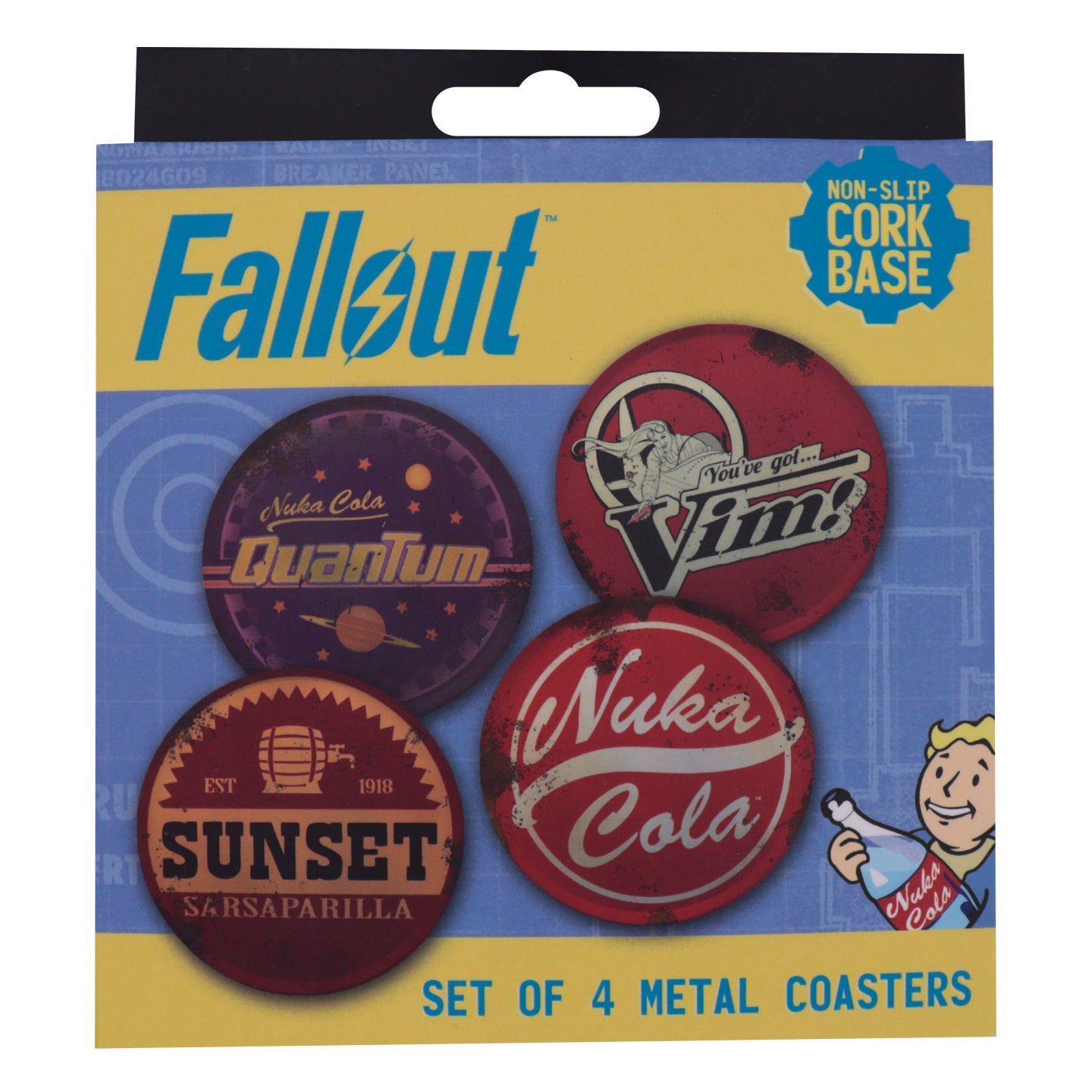 Fallout Set of 4 Metal Drinks Coasters