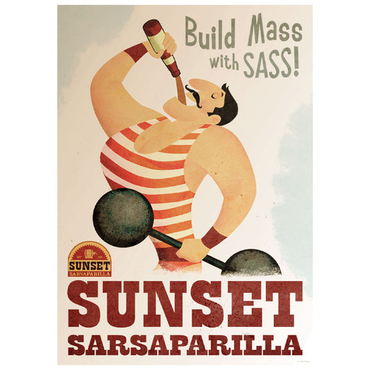 Fallout Sunset Sarsaparilla Build Mass Limited Edition A3 Art Print