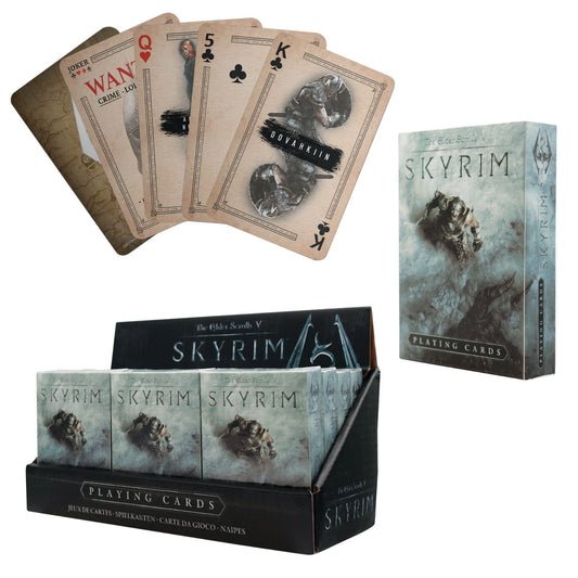 The Elder Scrolls Skyrim Playing Cards CDU Containing 12 Packs