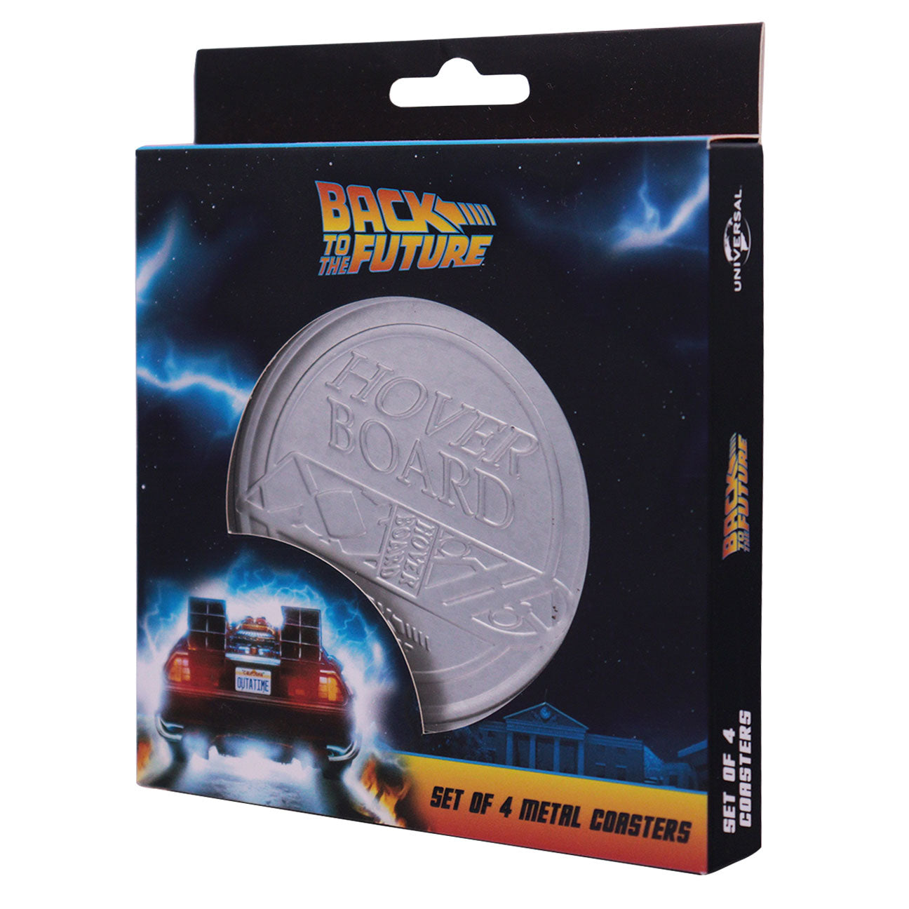 Back to the Future Set of 4 Embossed Metal Coasters