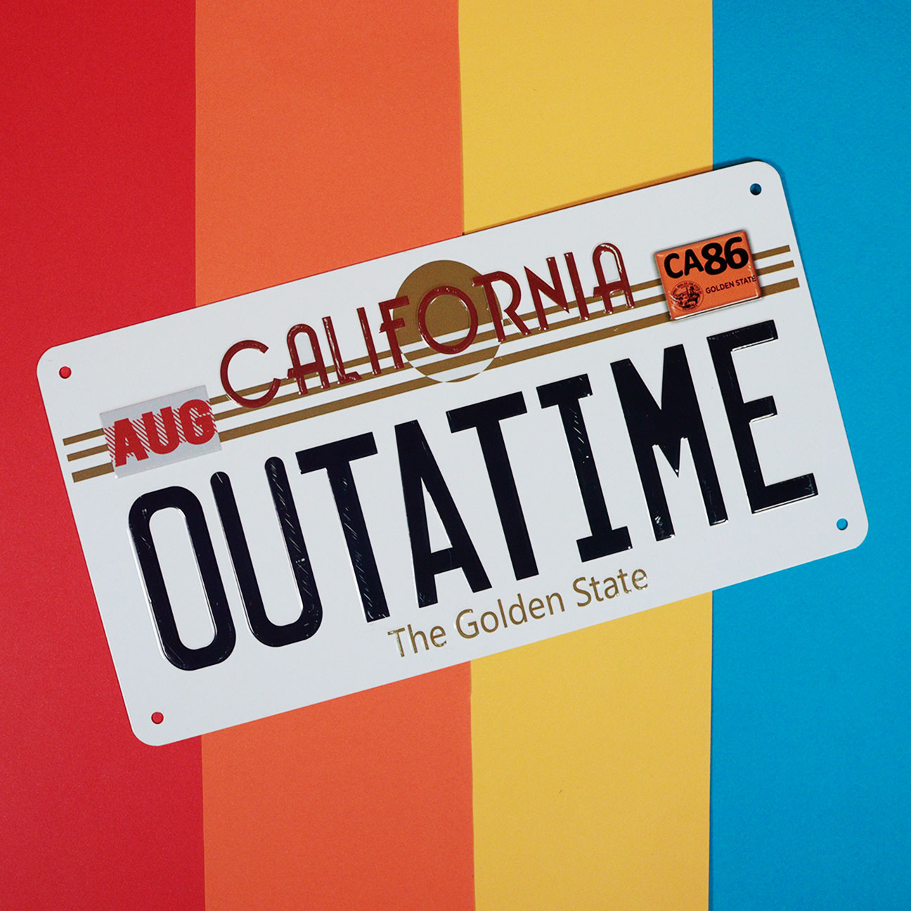 Back To The Future Replica Number Plate Tin Sign