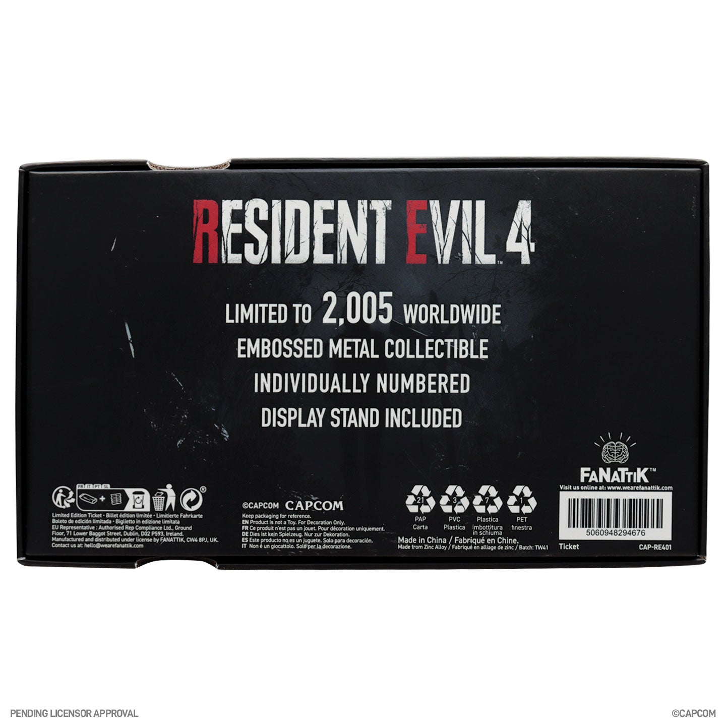 Resident Evil 4 Metal Exclusive Upgrade Ticket