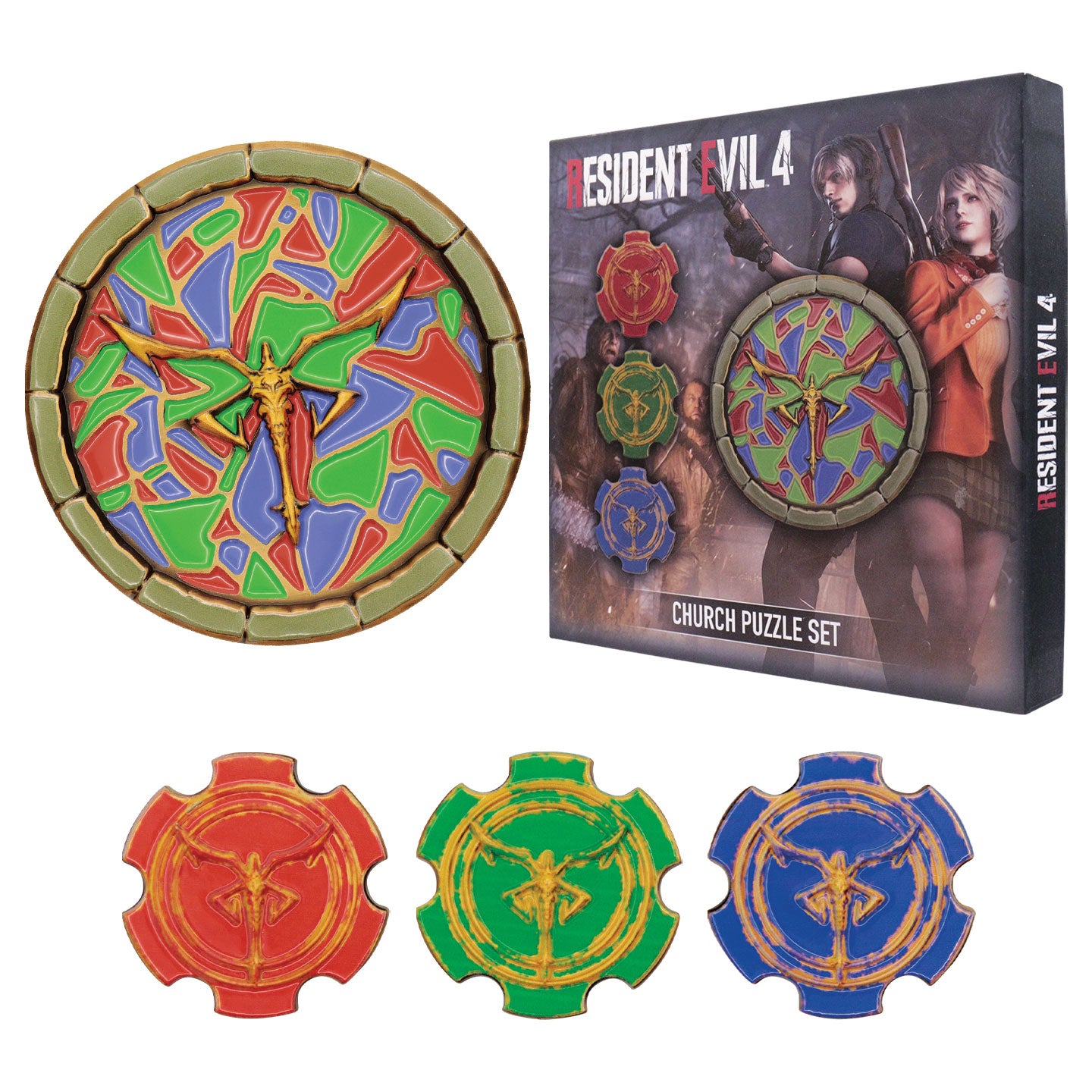 Resident Evil 4 Church Puzzle Medallion Set