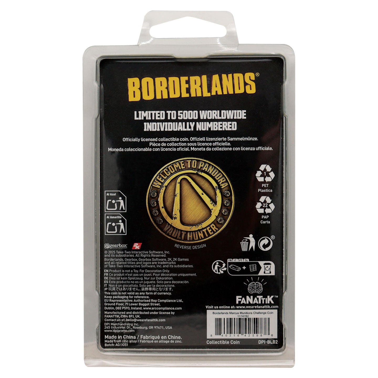 Borderlands Marcus Munitions Limited Edition Coin