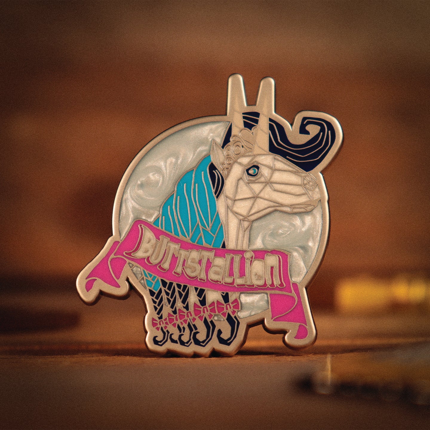 Borderlands Butt Stallion Pin Badge