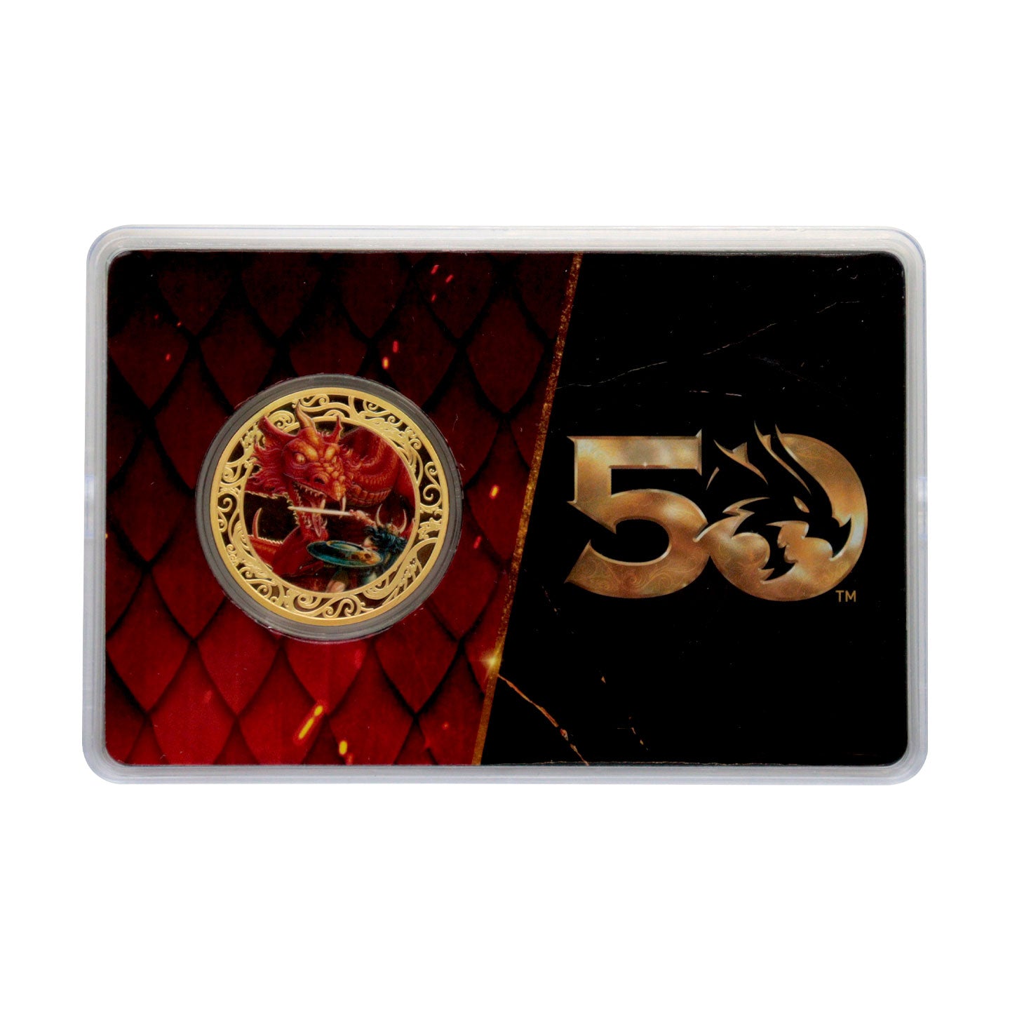 Dungeons & Dragons 50th Anniversary 24k Gold Plated Coin with Colour Print