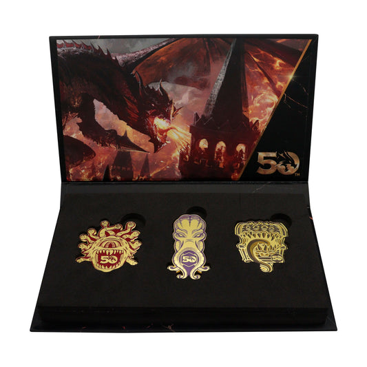 Dungeons & Dragons 50th Anniversary Set of 3 Pin Badges