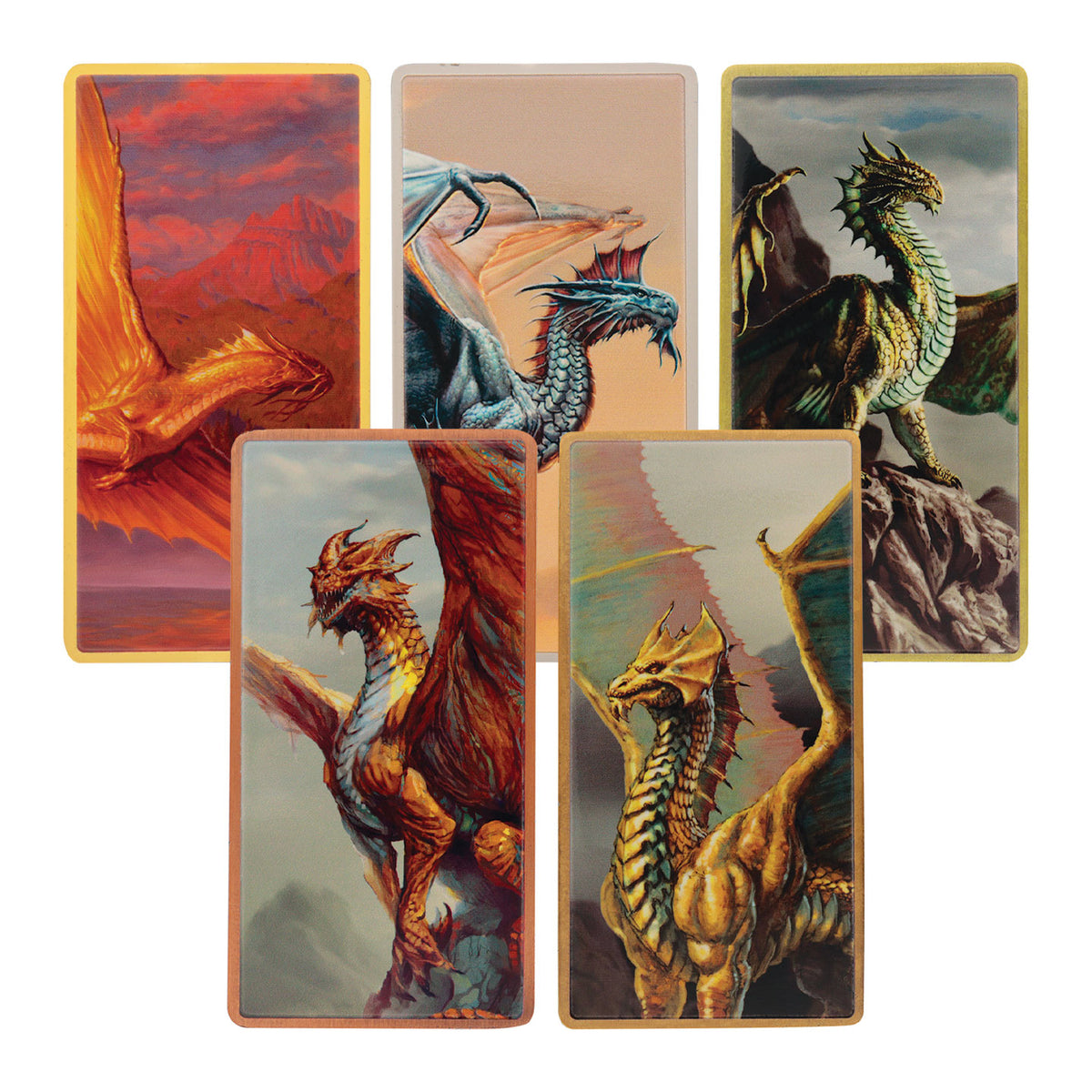 Dungeons & Dragons – Metallic Dragons Set of Five Ingots