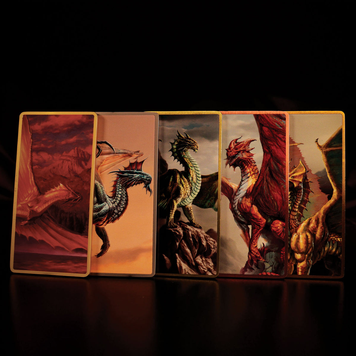 Dungeons & Dragons – Metallic Dragons Set of Five Ingots