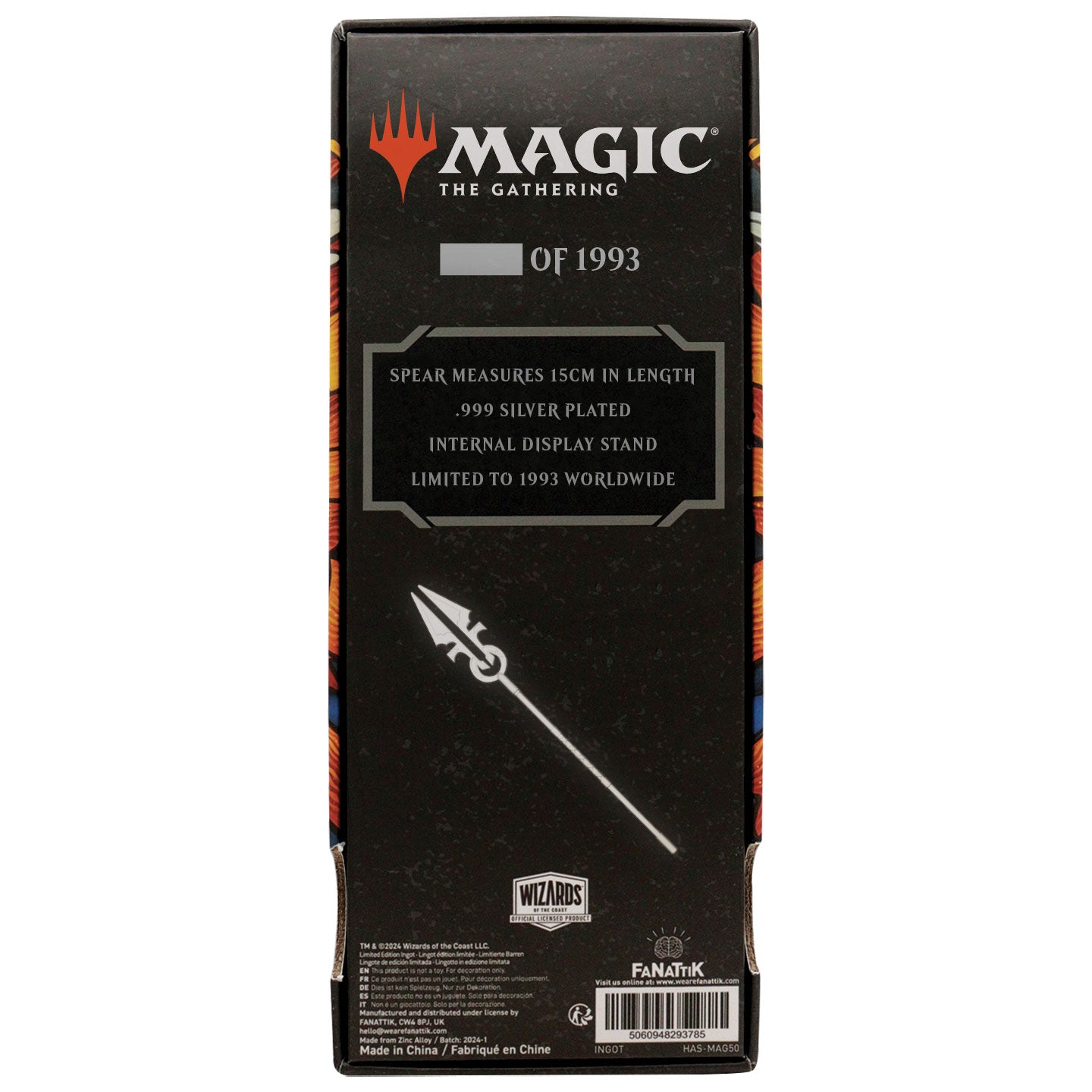 Magic the Gathering .999 Silver Plated Avacyn's Moonsilver Spear Mini Replica