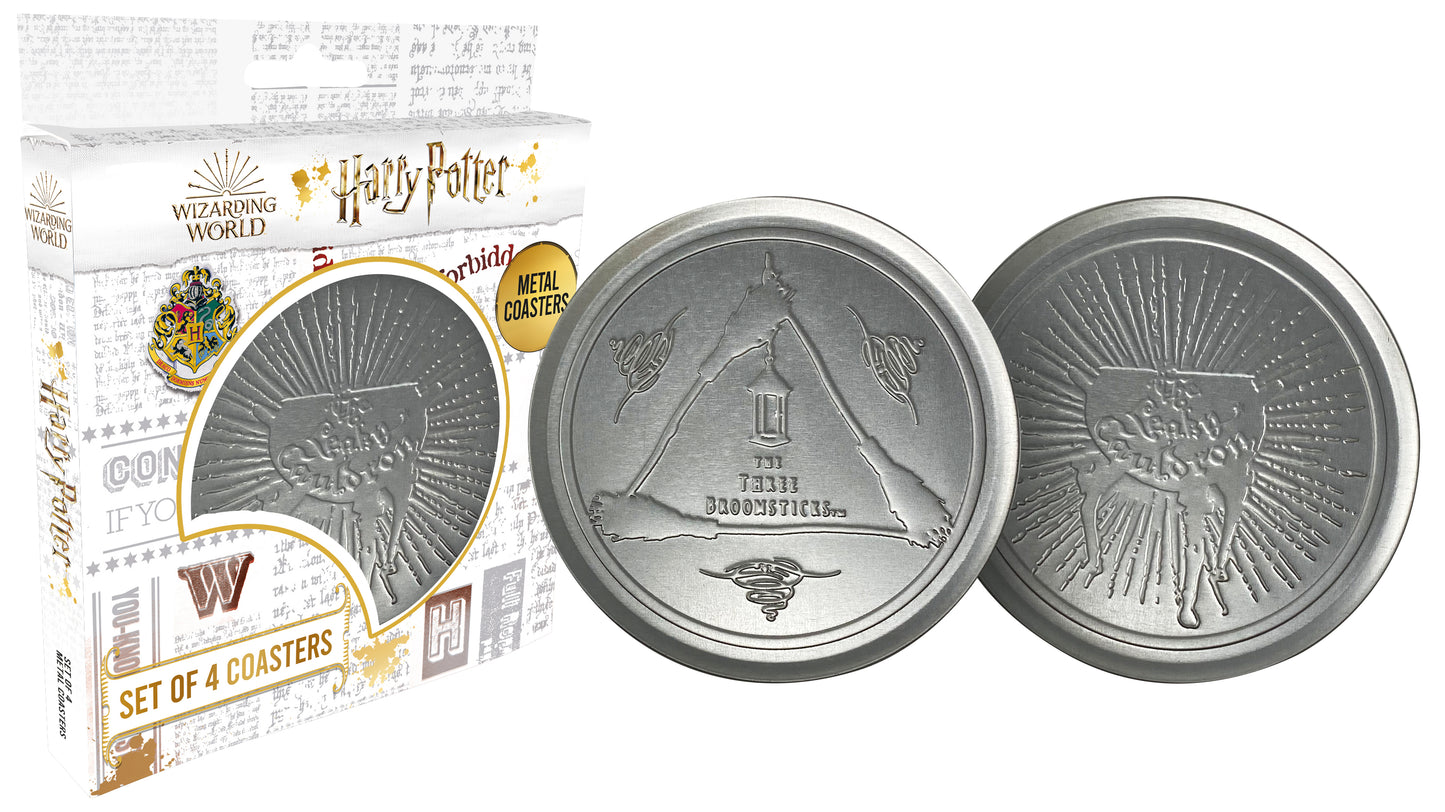 Harry Potter Set of 4 Embossed Metal Coasters