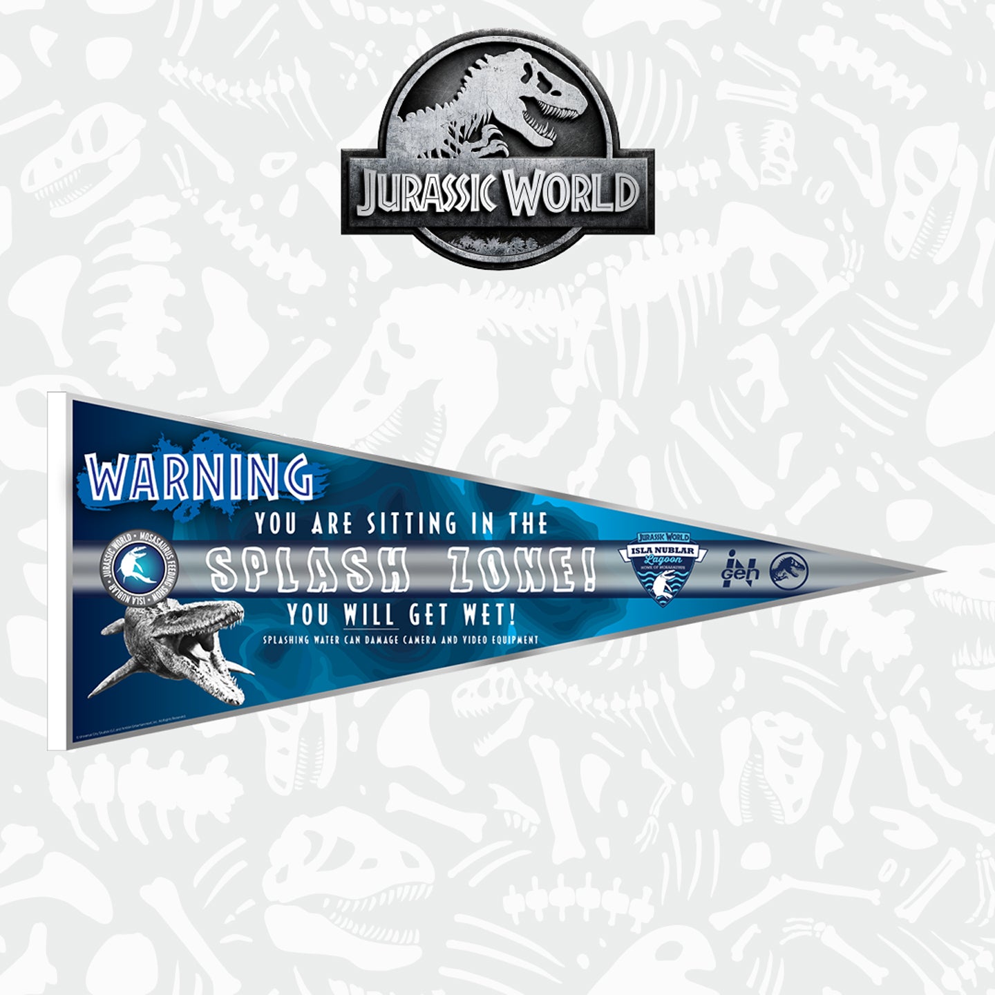 Jurassic World Splash Zone Pennant