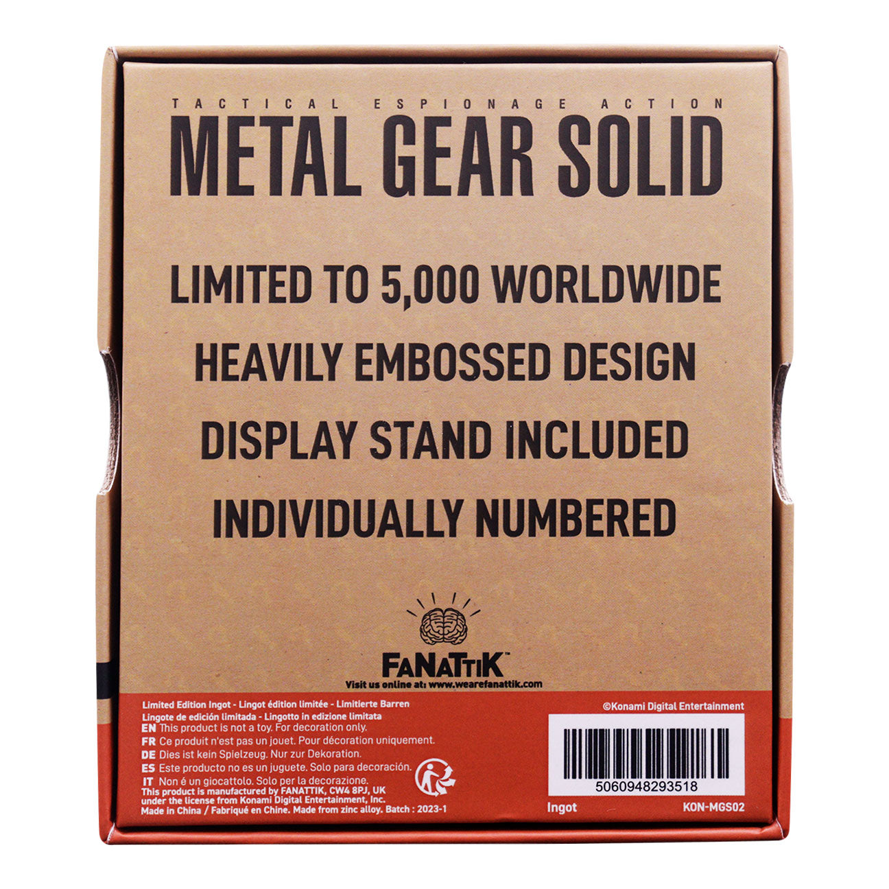 Metal Gear Solid FOXHOUND Insignia Limited Edition Ingot