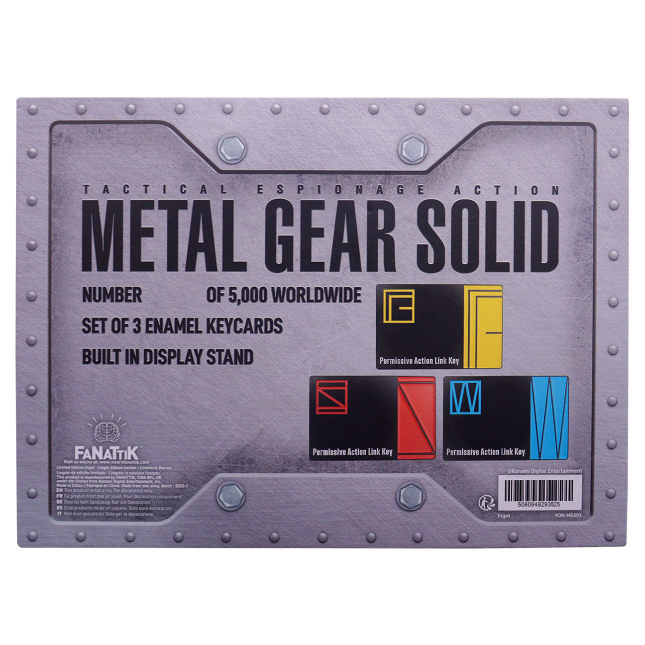 Metal Gear Solid Limited Edition Set of 3 key cards