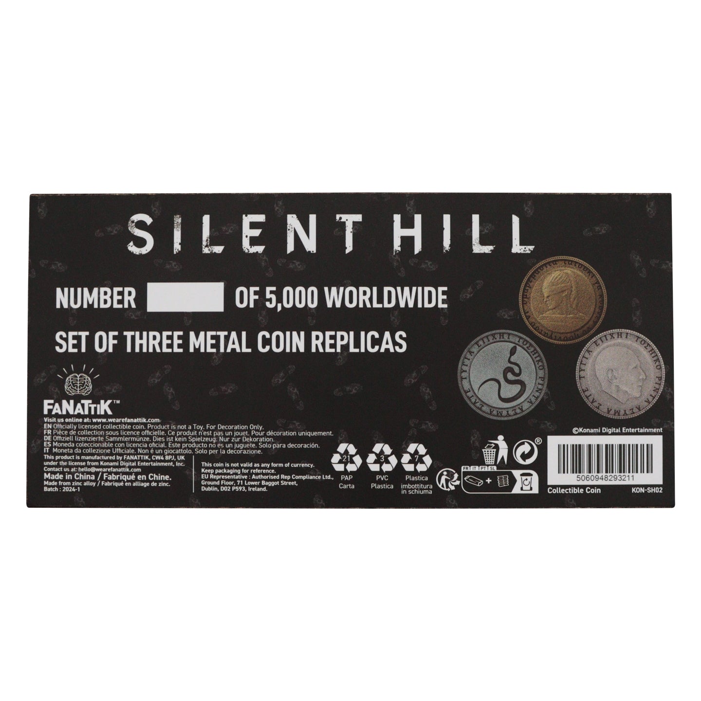 Silent Hill Set of 3 Limited Edition Replica Coins