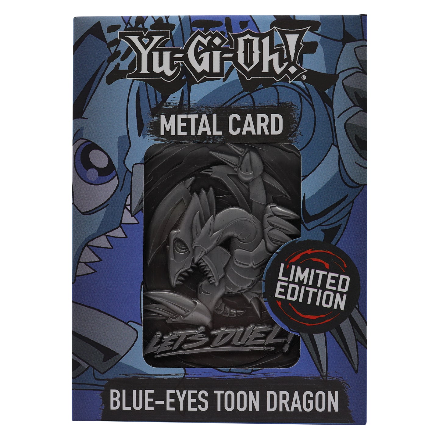 Yu-Gi-Oh! Limited Edition Blue Eyes Toon Dragon Metal Card Fanattik Trade Yu-Gi-Oh! Limited Edition Blue Eyes Toon Dragon Metal Card Fanattik Trade