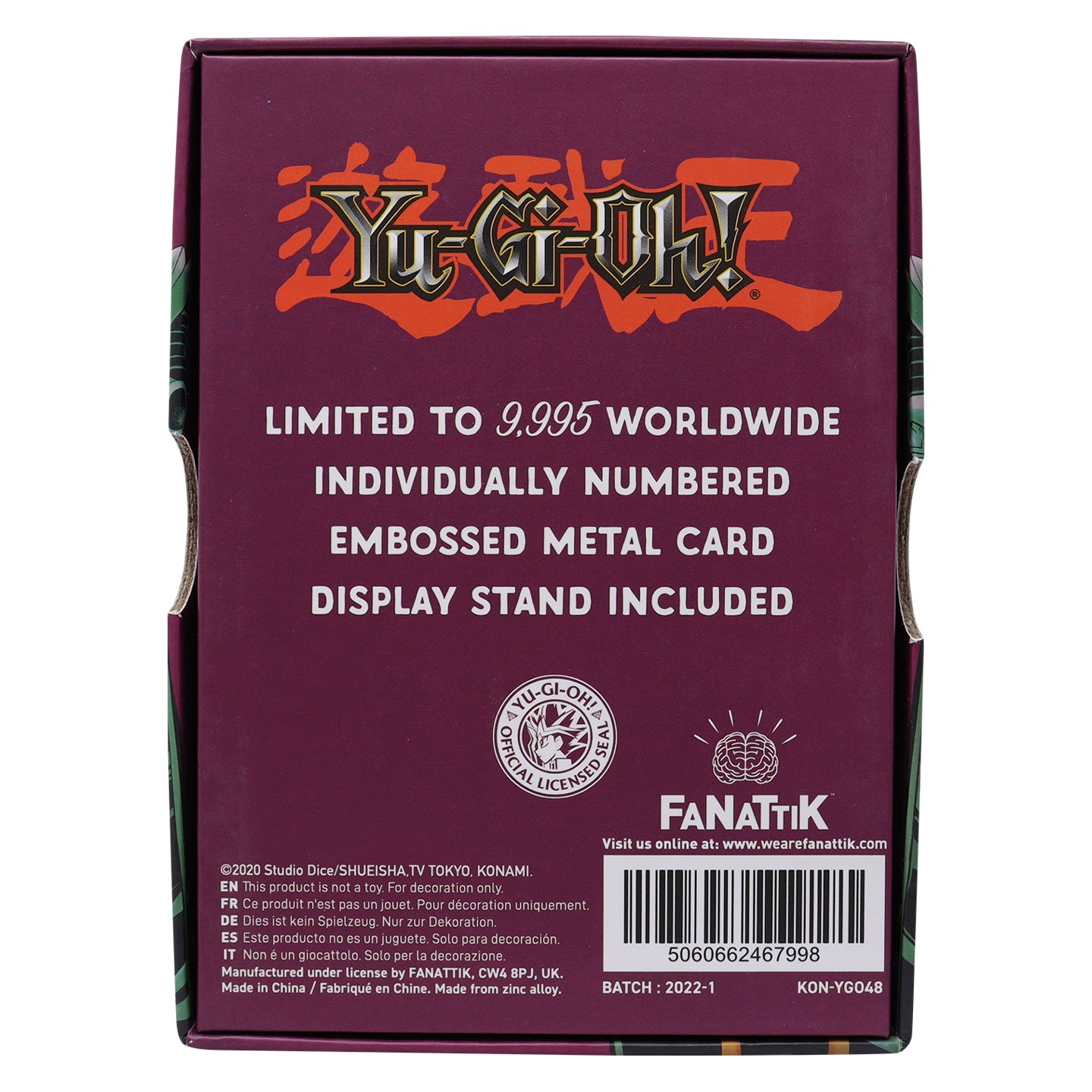 Yu-Gi-Oh! Limited Edition Jinzo Metal Card Fanattik Trade Yu-Gi-Oh! Limited Edition Jinzo Metal Card Fanattik Trade