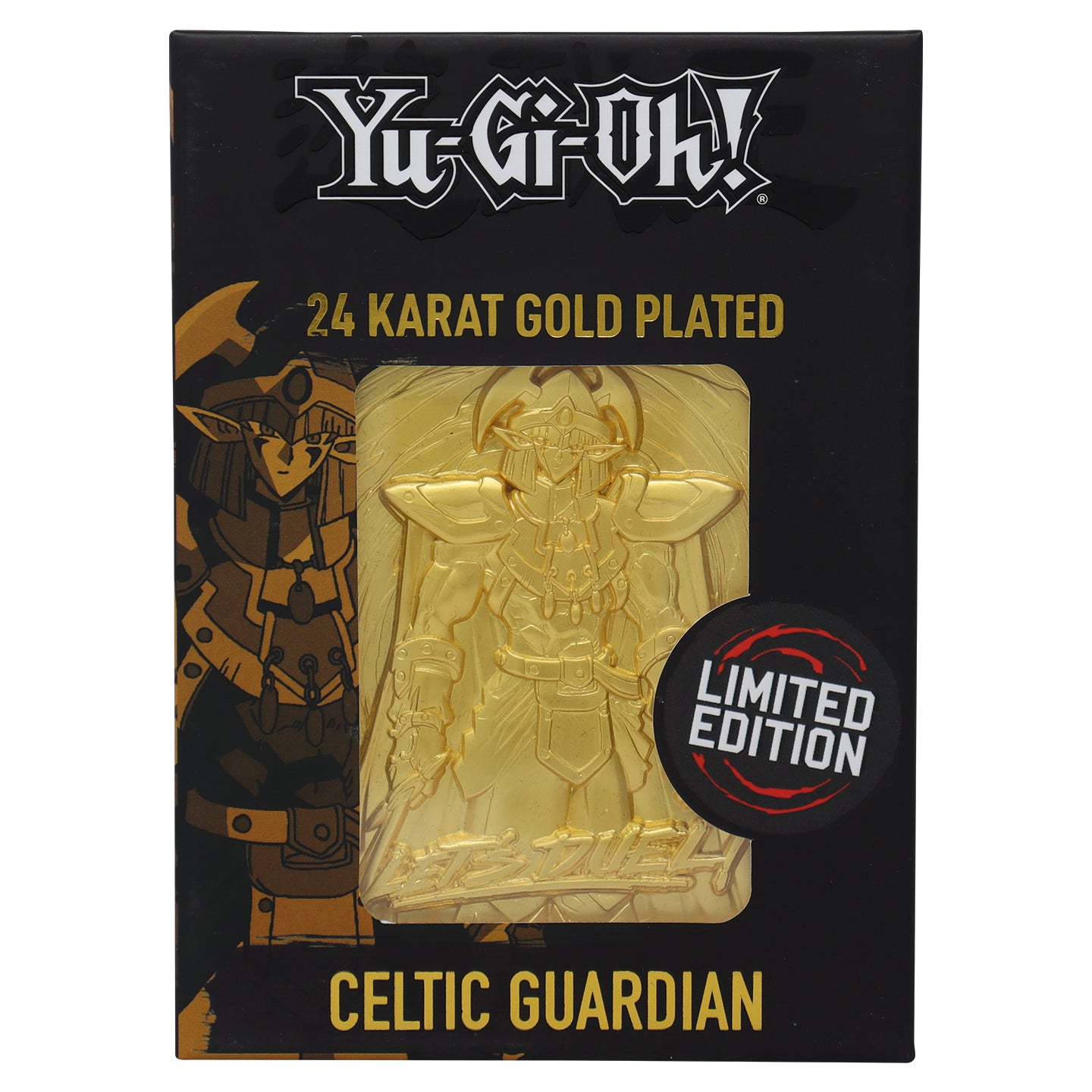 gold plated yugioh cards Yu-Gi-Oh! Limited Edition 24k Gold Plated Celtic Guardian Metal Card – Fanattik Trade