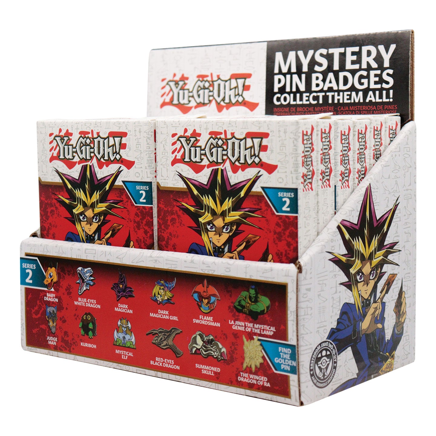 Yu-Gi-Oh! Mystery Pin Badge Volume 2 CDU Containing 12 Blind Boxes