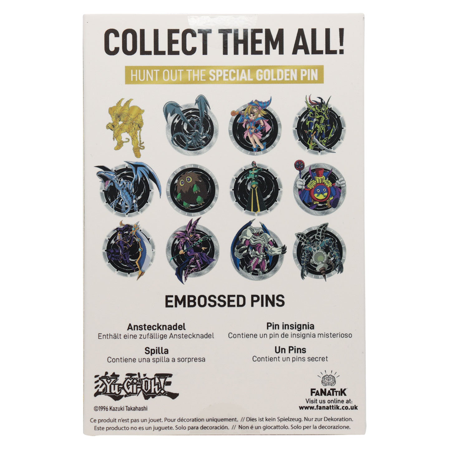 Yu-Gi-Oh! Mystery Pin Badge CDU Containing 12 Blind Boxes