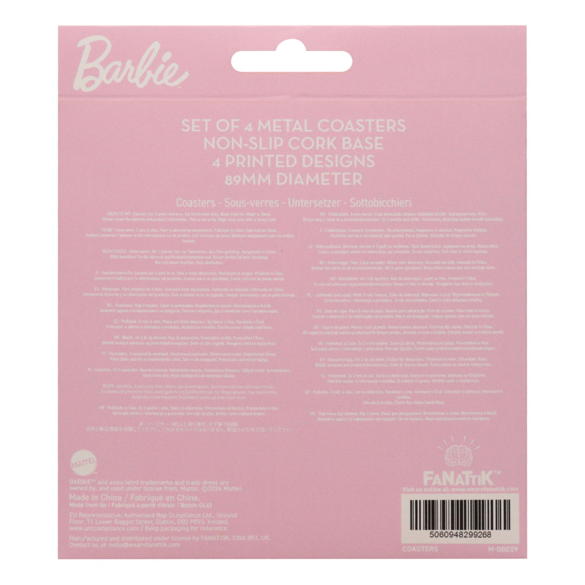 Barbie™ - Set of Four Printed Metal Coasters