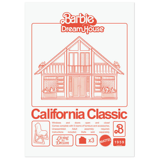 Barbie™ - Limited Edition California Classic DreamHouse™ Art Print