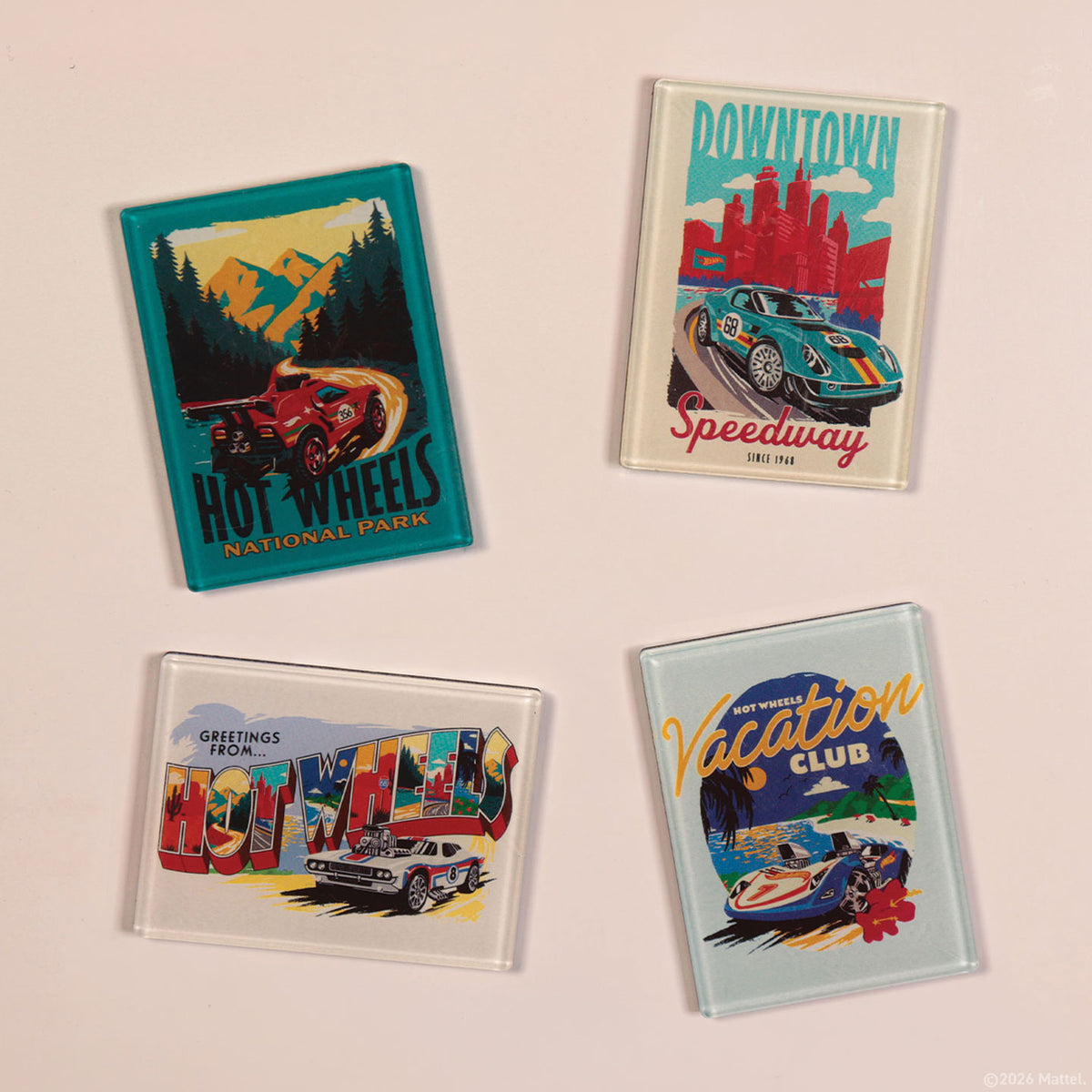 Hot Wheels™ - Set of Four Location Magnets