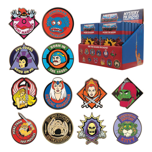 Masters of the Universe™ - Mystery Pin Badge CDU Containing 12 Blind Boxes