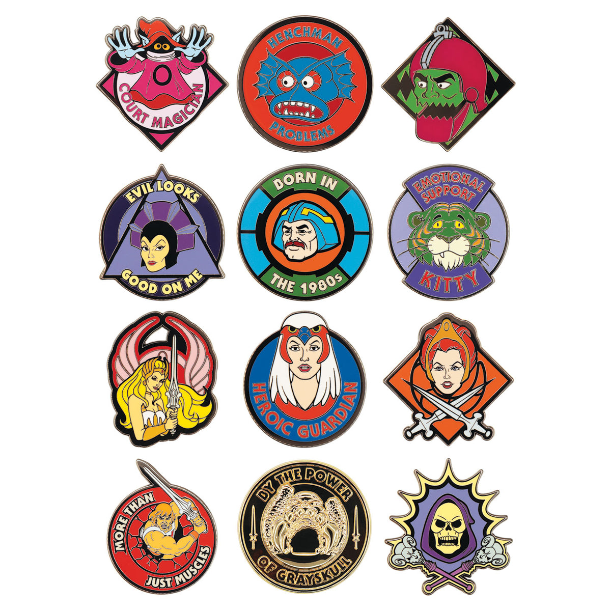 Masters of the Universe™ - Mystery Pin Badge CDU Containing 12 Blind Boxes