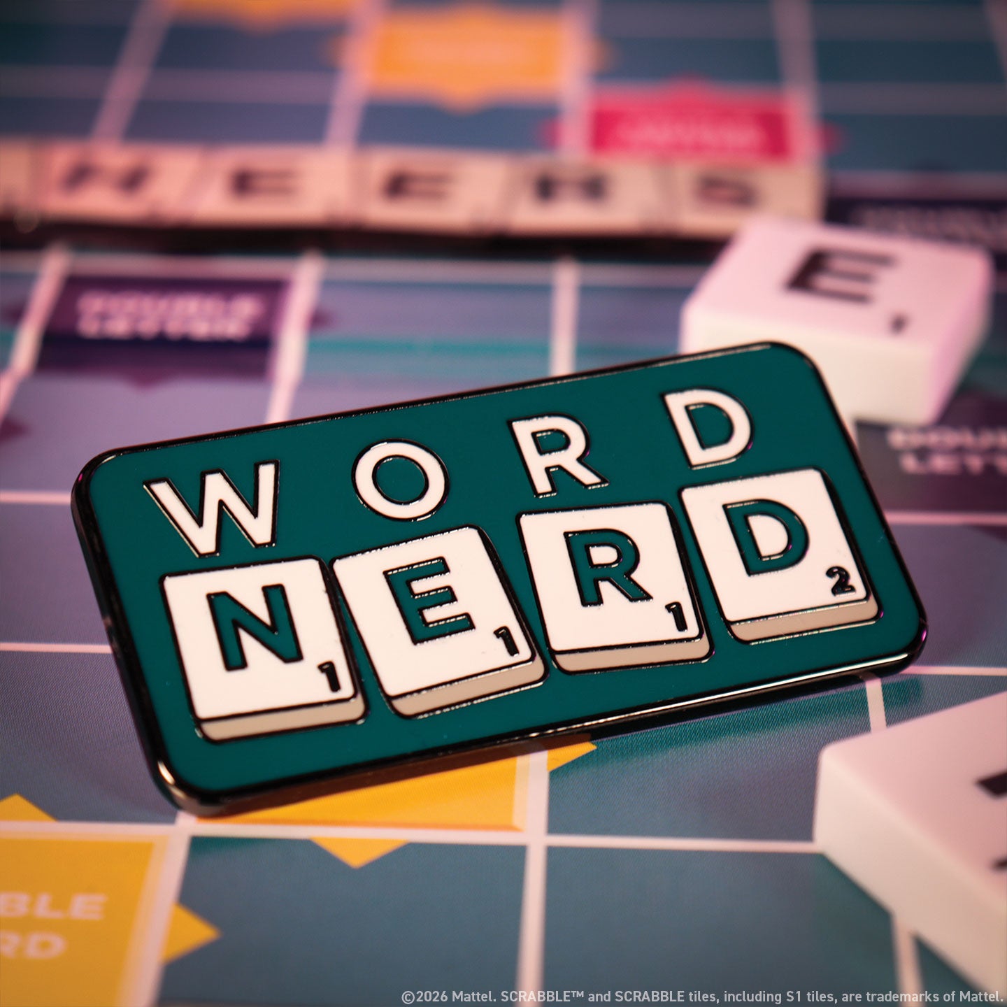 Scrabble™ - Limited Edition WORD NERD Pin Badge