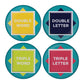 Scrabble™ - Set of Four Printed Metal Coasters