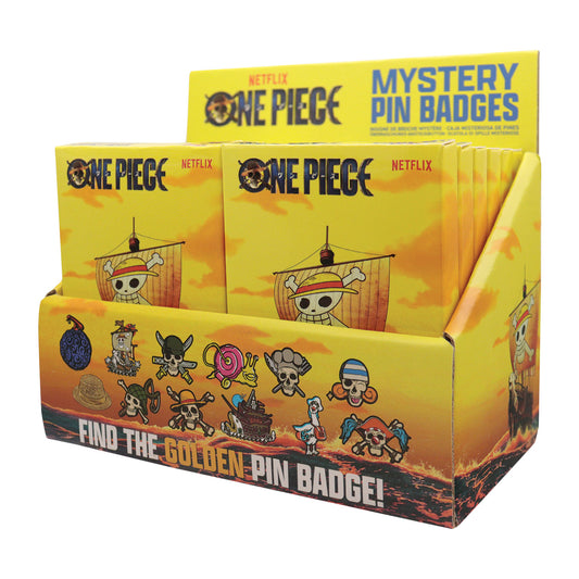 One Piece Mystery Pin Badge CDU Containing 12 Blind Boxes