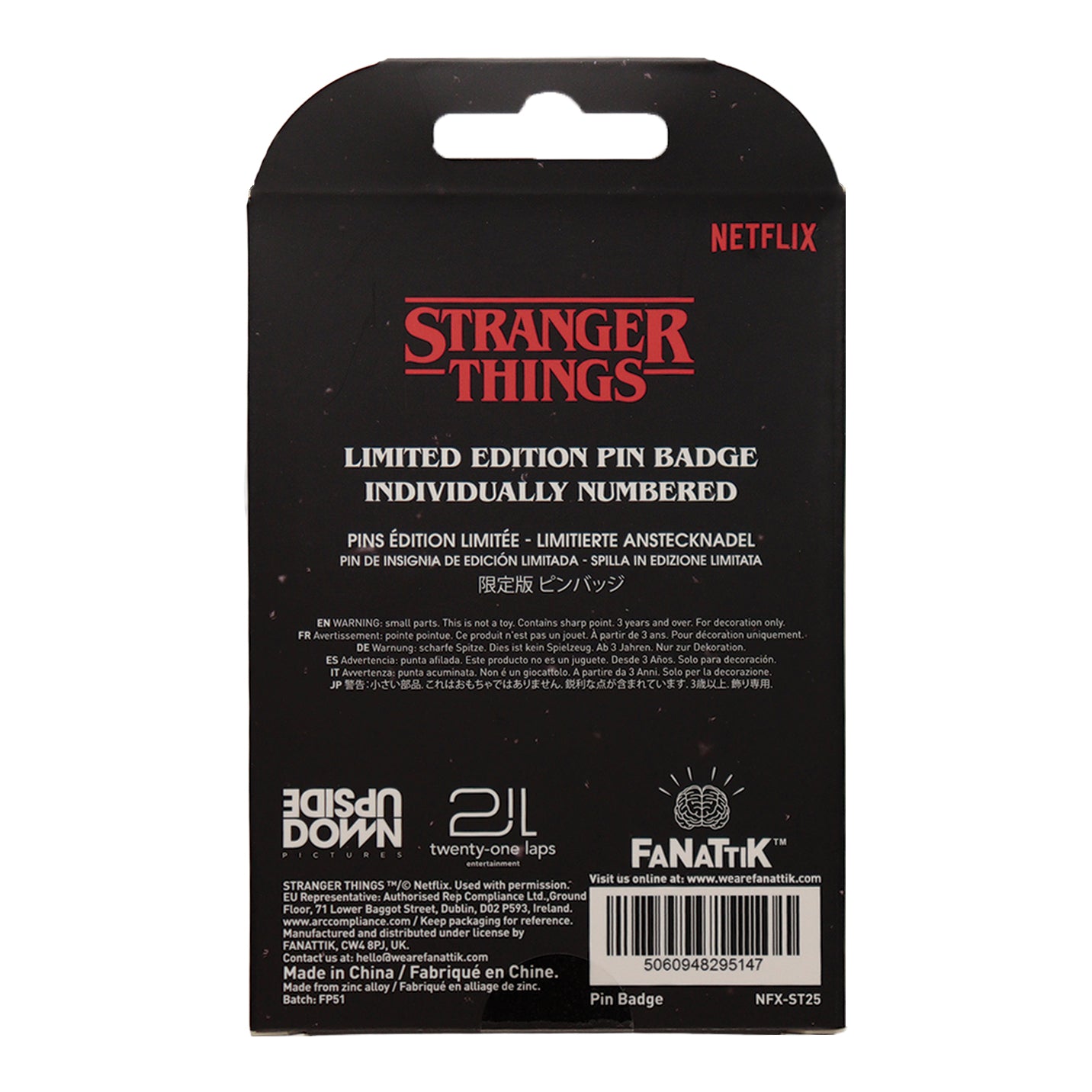 Stranger Things Hellfire Lives Limited Edition Pin Badge