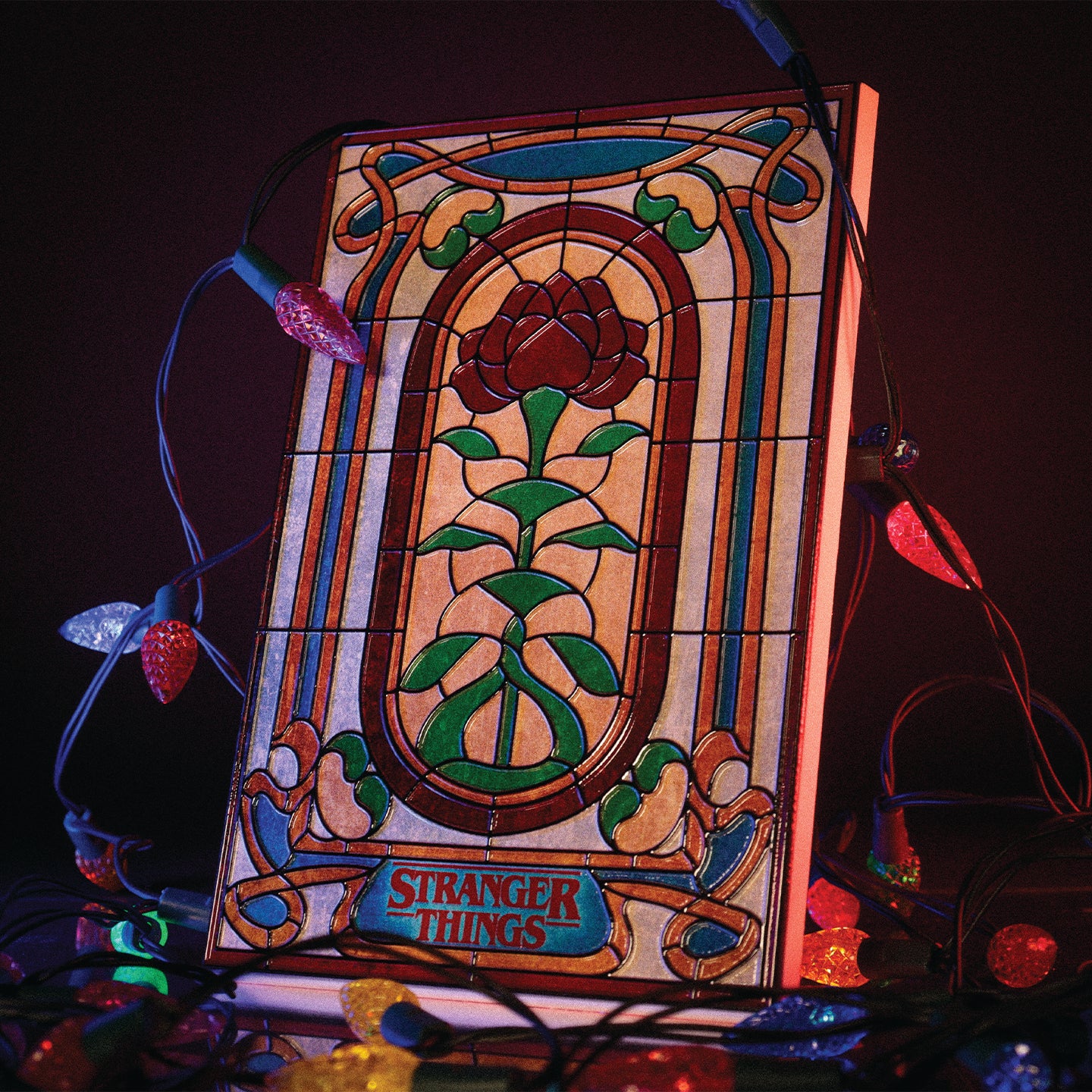 Stranger Things Creel House Stained Glass Window Resin Plaque