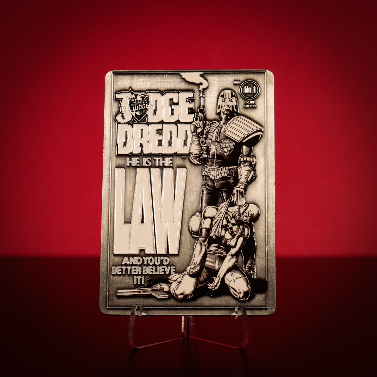 2000 AD Judge Dredd Comic Book Cover Ingot