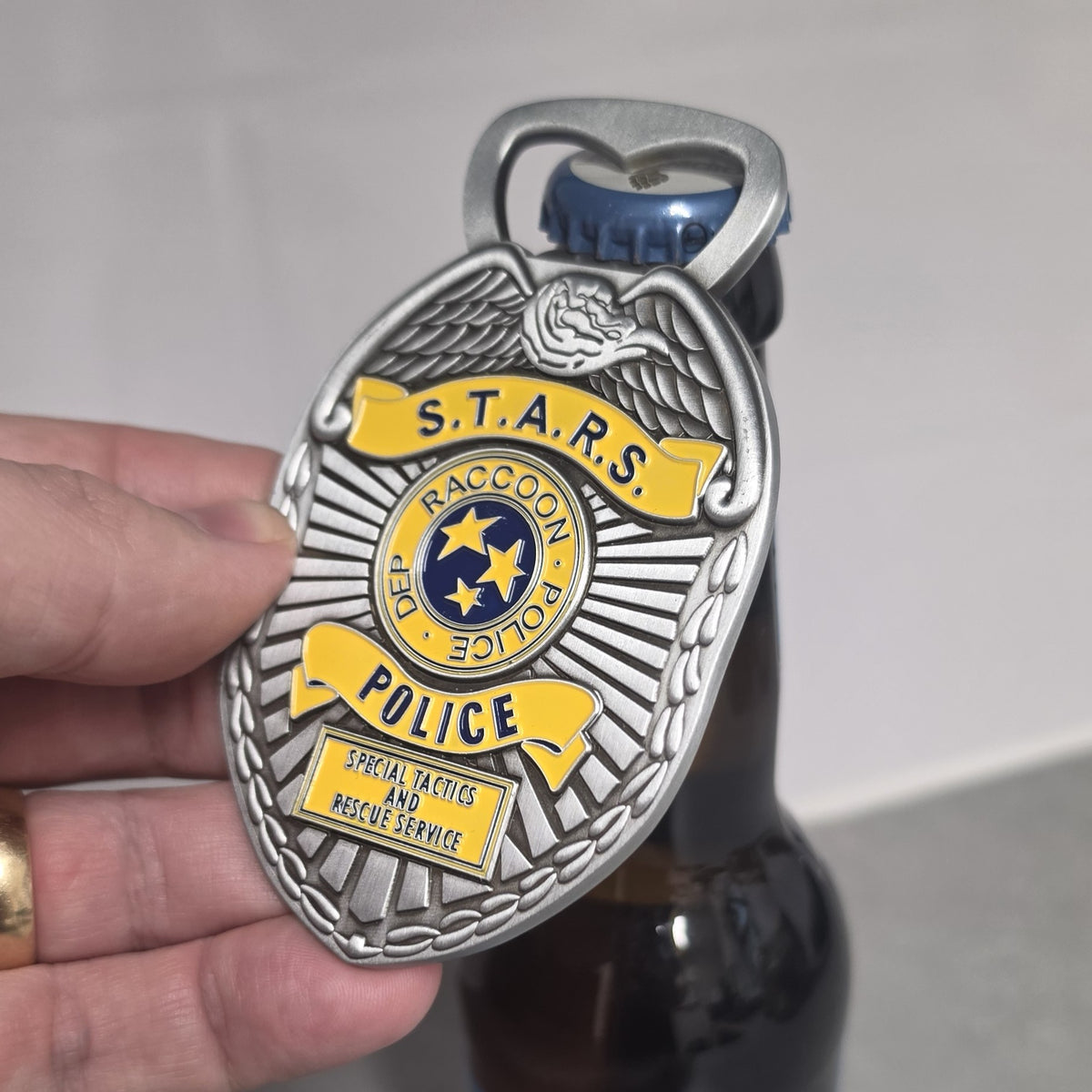 Resident Evil Police Badge Bottle Opener