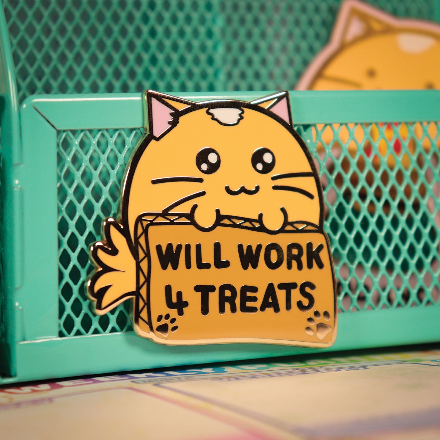 Fuzzballs Whisky Will Work 4 Treats Pin Badge