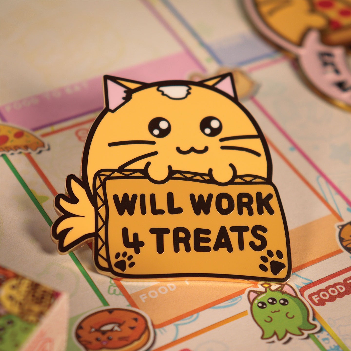 Fuzzballs Whisky Will Work 4 Treats Pin Badge