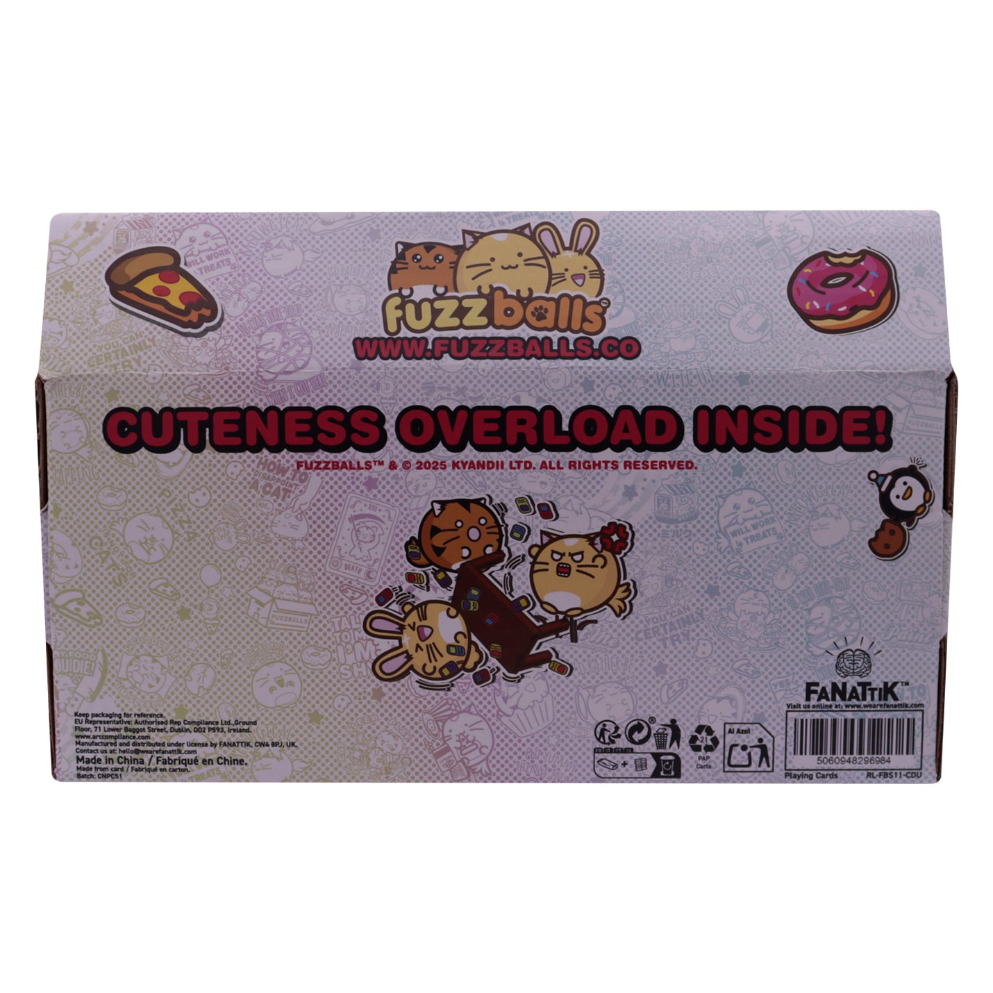 Fuzzballs Playing Cards CDU Containing 12 Packs