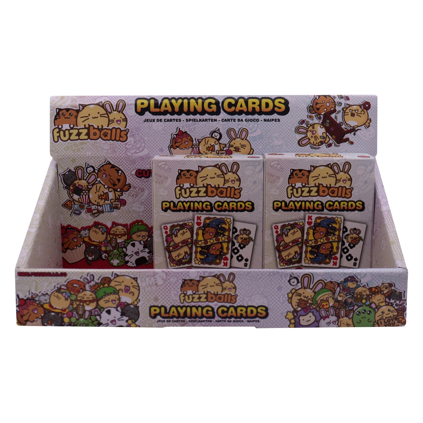 Fuzzballs Playing Cards CDU Containing 12 Packs