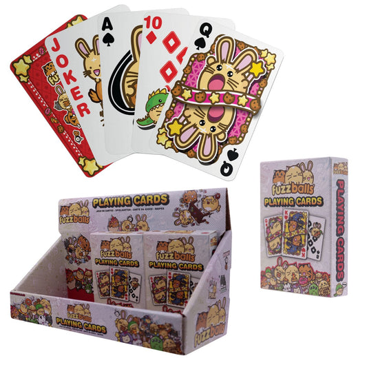 Fuzzballs Playing Cards CDU Containing 12 Packs